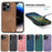 For iPhone 12 Vintage Leather PC Back Cover Phone Case(Green)