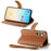 For Samsung Galaxy S24 5G Love Zipper Lanyard Leather Phone Case(Brown)