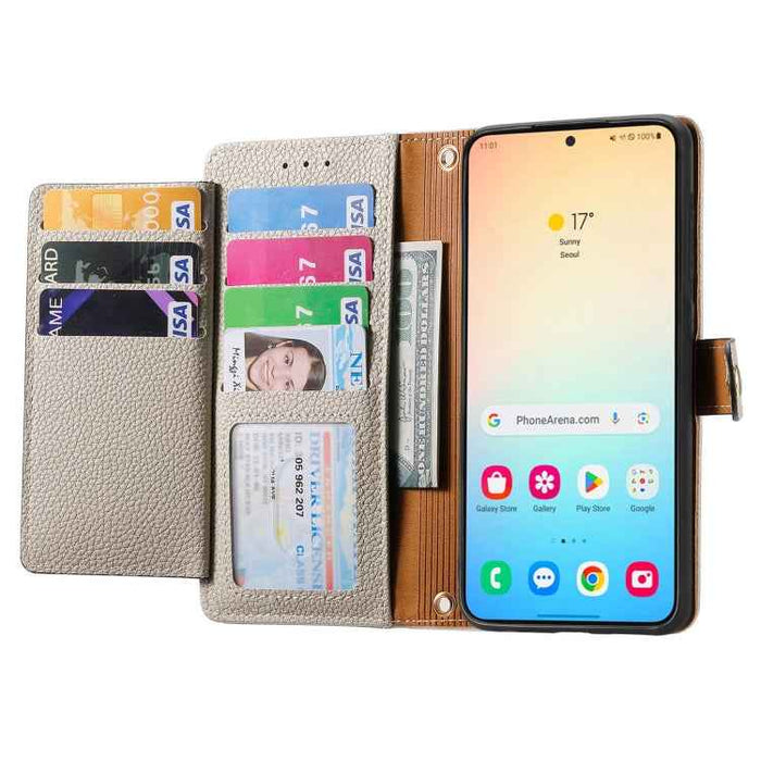 For Samsung Galaxy S24+ 5G Love Zipper Lanyard Leather Phone Case(Gray)