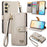 For Samsung Galaxy S24+ 5G Love Zipper Lanyard Leather Phone Case(Gray)