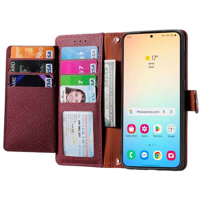 For Samsung Galaxy S24+ 5G Love Zipper Lanyard Leather Phone Case(Red)