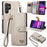 For Samsung Galaxy S24 Ultra 5G Love Zipper Lanyard Leather Phone Case(Gray)