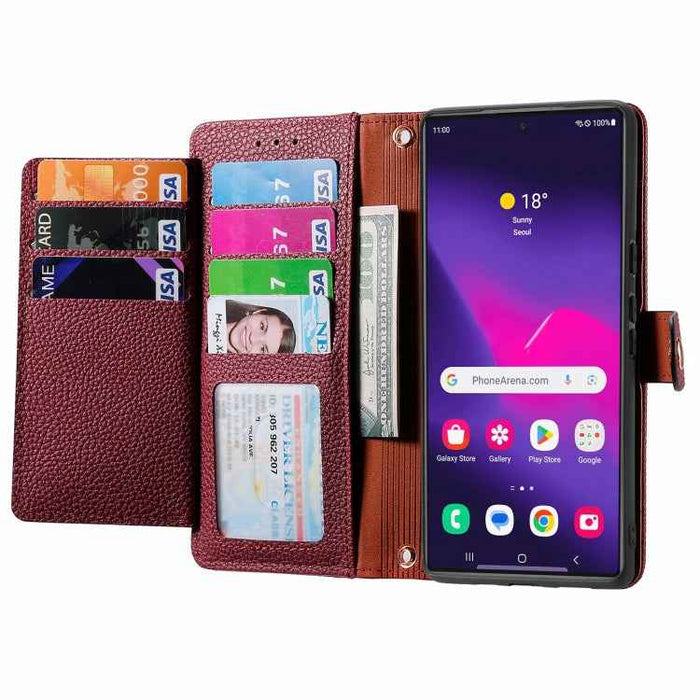 For Samsung Galaxy S24 Ultra 5G Love Zipper Lanyard Leather Phone Case(Red)