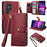 For Samsung Galaxy S24 Ultra 5G Love Zipper Lanyard Leather Phone Case(Red)