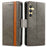For Samsung Galaxy S24+ 5G CaseNeo Splicing Dual Magnetic Buckle Leather Phone Case(Gray)