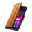 For Samsung Galaxy S24 Ultra 5G CaseNeo Splicing Dual Magnetic Buckle Leather Phone Case(Khaki)