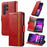 For Samsung Galaxy S24 Ultra 5G CaseNeo Splicing Dual Magnetic Buckle Leather Phone Case(Red)