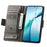 For Samsung Galaxy S24 FE 5G CaseNeo Splicing Dual Magnetic Buckle Leather Phone Case(Gray)