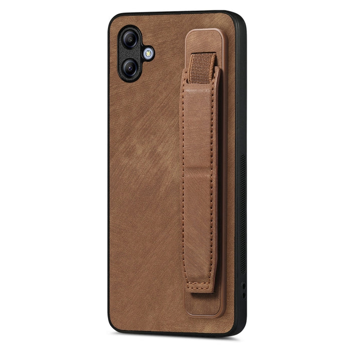 Retro Wristband Holder Leather Back Phone Case, For Samsung Galaxy S24 Ultra 5G, For Samsung Galaxy A54 5G, For Samsung Galaxy A04e, For Samsung Galaxy S23 Ultra 5G, For Samsung Galaxy S23 5G, For Samsung Galaxy A04s, For Samsung Galaxy A23������������...