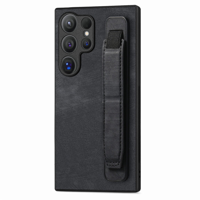 Retro Wristband Holder Leather Back Phone Case, For Samsung Galaxy S24 Ultra 5G, For Samsung Galaxy A54 5G, For Samsung Galaxy A04e, For Samsung Galaxy S23 Ultra 5G, For Samsung Galaxy S23 5G, For Samsung Galaxy A04s, For Samsung Galaxy A23������������...