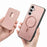 For Samsung Galaxy S24 Ultra 5G Retro Magsafe Card Bag PU Back Cover Phone Case(Pink)