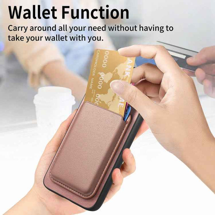 For Samsung Galaxy S24 Ultra 5G Retro Magsafe Card Bag PU Back Cover Phone Case(Pink)