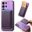 For Samsung Galaxy S24 Ultra 5G Retro Magsafe Card Bag PU Back Cover Phone Case(Purple)