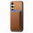 For Samsung Galaxy S24 Ultra 5G Retro Magsafe Card Bag PU Back Cover Phone Case(Brown)