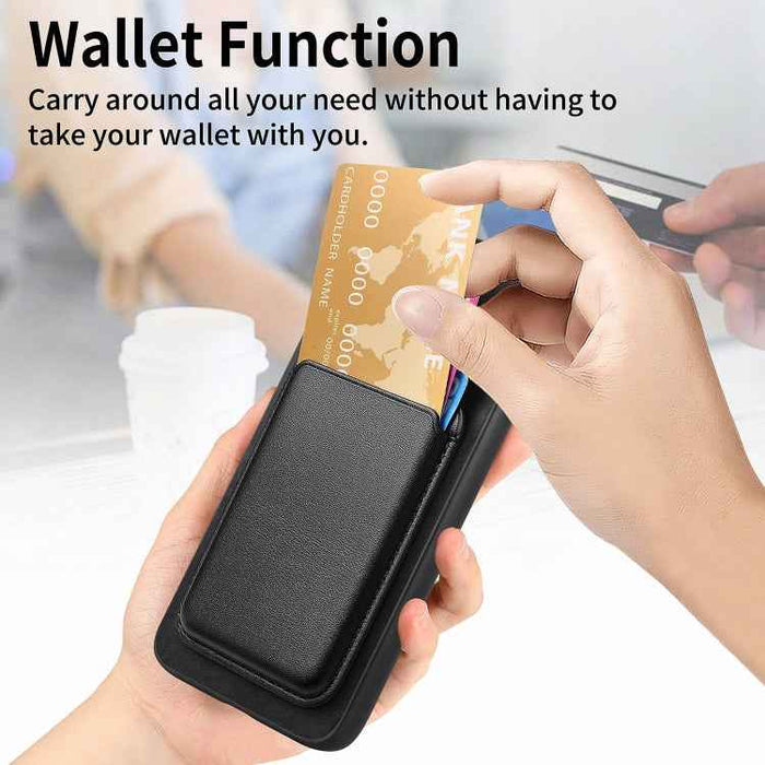 For Samsung Galaxy S24 Ultra 5G Retro Magsafe Card Bag PU Back Cover Phone Case(Black)