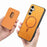 For Samsung Galaxy S24 Ultra 5G Retro Magsafe Card Bag PU Back Cover Phone Case(Yellow)