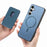 For Samsung Galaxy S24 Ultra 5G Retro Magsafe Card Bag PU Back Cover Phone Case(Blue)