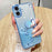 For iPhone 16 Plus Gradient Glitter Immortal Flower Ring All-inclusive Phone Case(Blue)