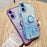 For iPhone 16 Plus Gradient Glitter Immortal Flower Ring All-inclusive Phone Case(Blue)