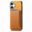 For iPhone 17 Retro Magsafe Card Bag PU Back Cover Phone Case(Yellow)