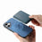 For iPhone 17 Retro Magsafe Card Bag PU Back Cover Phone Case(Blue)