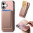 For iPhone 17 Retro Magsafe Card Bag PU Back Cover Phone Case(Pink)