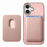 For iPhone 17 Retro Magsafe Card Bag PU Back Cover Phone Case(Pink)