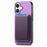 For iPhone 17 Retro Magsafe Card Bag PU Back Cover Phone Case(Purple)