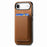 For iPhone Air Retro Magsafe Card Bag PU Back Cover Phone Case(Brown)