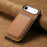 For iPhone Air Retro Magsafe Card Bag PU Back Cover Phone Case(Brown)