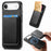For iPhone Air Retro Magsafe Card Bag PU Back Cover Phone Case(Black)