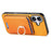 For iPhone 17 Retro Cross Leather Card Bag MagSafe Phone Case(Yellow)