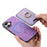 For iPhone 17 Retro Cross Leather Card Bag MagSafe Phone Case(Purple)