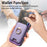 For iPhone 17 Retro Cross Leather Card Bag MagSafe Phone Case(Purple)