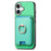 For iPhone 17 Retro Cross Leather Card Bag MagSafe Phone Case(Green)