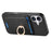 For iPhone 17 Retro Cross Leather Card Bag MagSafe Phone Case(Black)