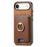 For iPhone Air Retro Cross Leather Card Bag MagSafe Phone Case(Brown)
