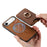 For iPhone Air Retro Cross Leather Card Bag MagSafe Phone Case(Brown)