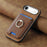 For iPhone Air Retro Cross Leather Card Bag MagSafe Phone Case(Brown)