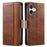 For iPhone 17 CaseNeo Splicing Dual Magnetic Buckle Leather Phone Case(Brown)