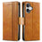 For iPhone 17 CaseNeo Splicing Dual Magnetic Buckle Leather Phone Case(Khaki)