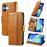 For iPhone 17 CaseNeo Splicing Dual Magnetic Buckle Leather Phone Case(Khaki)