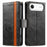 For iPhone Air CaseNeo Splicing Dual Magnetic Buckle Leather Phone Case(Black)