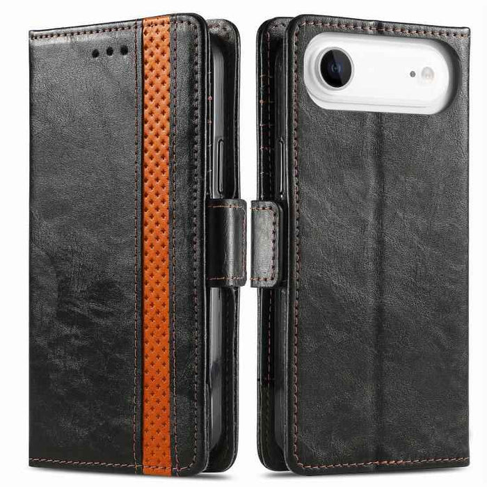 For iPhone Air CaseNeo Splicing Dual Magnetic Buckle Leather Phone Case(Black)
