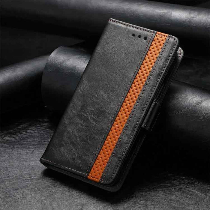 For iPhone Air CaseNeo Splicing Dual Magnetic Buckle Leather Phone Case(Black)