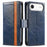 For iPhone Air CaseNeo Splicing Dual Magnetic Buckle Leather Phone Case(Blue)