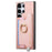 For Samsung Galaxy S24 Ultra 5G Retro Cross Leather Ring Horizontal Insert Card Bag MagSafe Phone Case(Pink)
