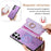 For Samsung Galaxy S24 Ultra 5G Retro Cross Leather Ring Horizontal Insert Card Bag MagSafe Phone Case(Purple)
