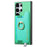 For Samsung Galaxy S24 Ultra 5G Retro Cross Leather Ring Horizontal Insert Card Bag MagSafe Phone Case(Green)