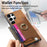 For Samsung Galaxy S24 Ultra 5G Retro Cross Leather Ring Horizontal Insert Card Bag MagSafe Phone Case(Brown)